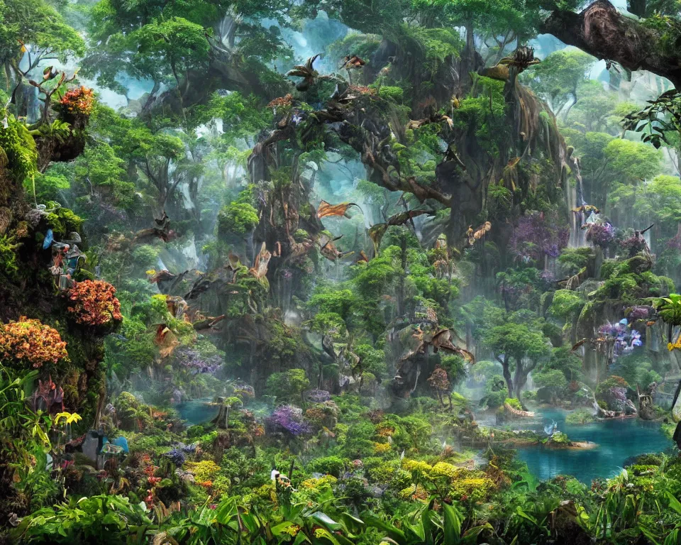 prompthunt a forest with glowing plants wide shot cinematic ultra  realistic ultra detailed in style of avatar movie