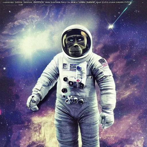 Image similar to man astronautgorilla