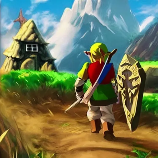 Prompt: real life Legend of Zelda