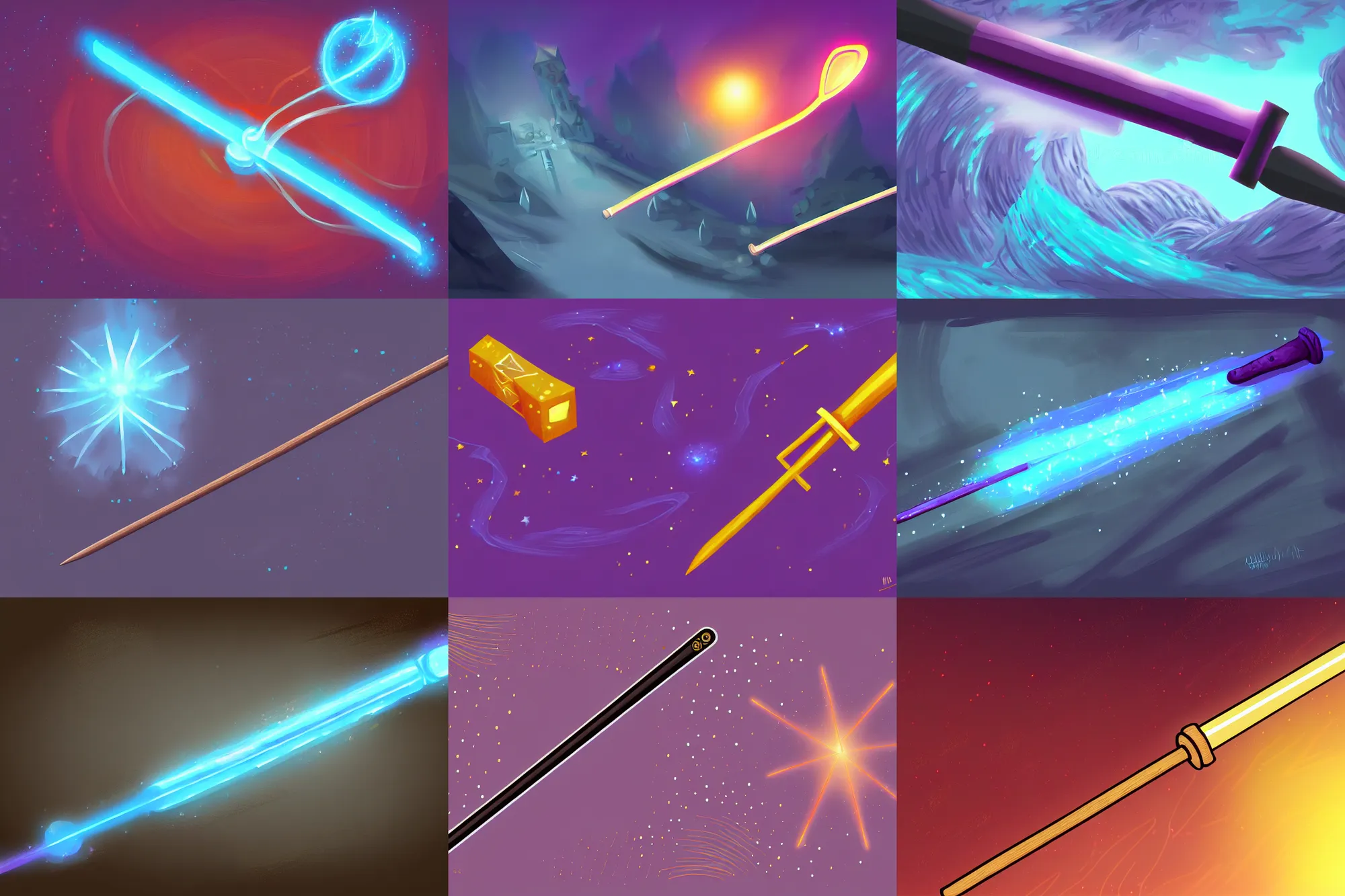 Prompt: magic wand, digital art, illustration, concept art