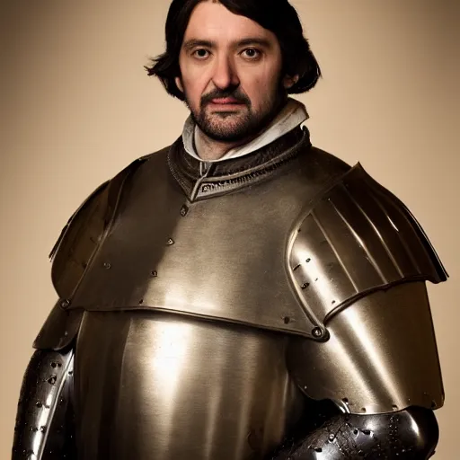 Prompt: richard iv the roman king photo, real human, soft studio lighting, 6 0 mm lens in full armor, pregnancy belly