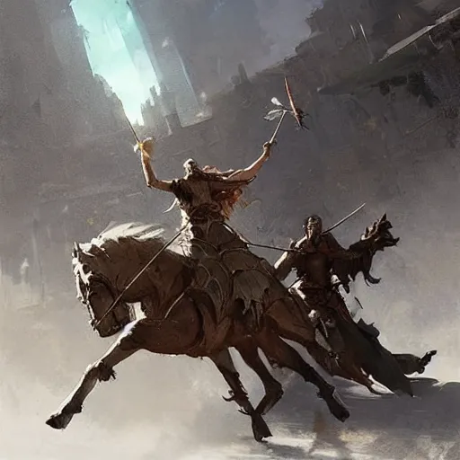 Image similar to a moving siege tower firing giant arrows, cartwheels, epic fantasy style art by Craig Mullins, fantasy epic digital art, epic fantasy card game art by Greg Rutkowski