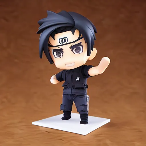 Image similar to high quality portrait flat matte painting of cute boy in the style of nendoroid and Toon naruto , flat anime style, thick painting, medium close-up