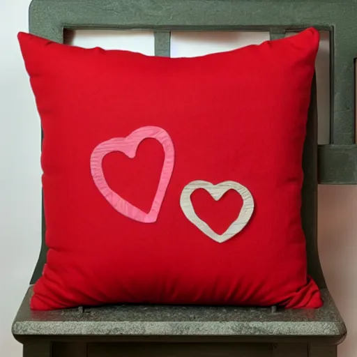 Image similar to a heart shaped red pillow, photo, mothers day