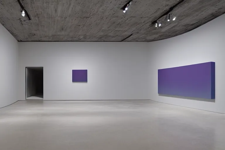 Image similar to minimalist James Turrell exhibition painting