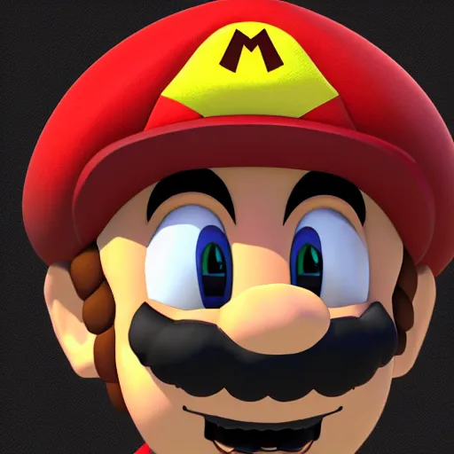 Prompt: super mario 6 4 3 d assets form the face of a person named dolly hoffpants