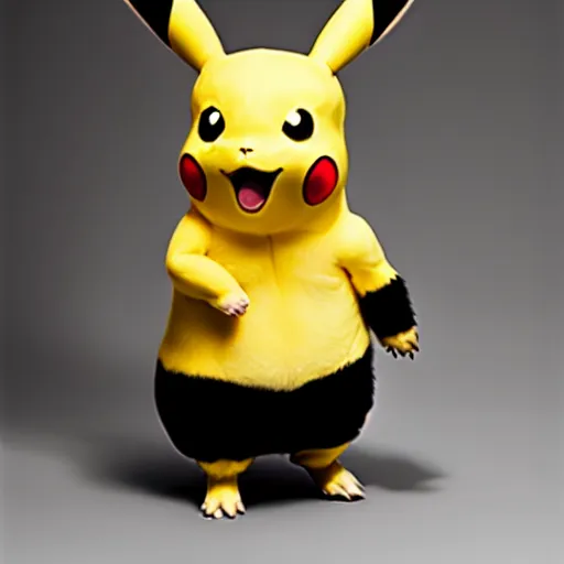 Image similar to Pikachu in real life, award winning photo by Annie Liebowitz, studio lighting