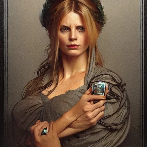 Image similar to amazing lifelike award winning pencil illustration of anneka rice trending on art station artgerm Greg rutkowski alphonse mucha cinematic