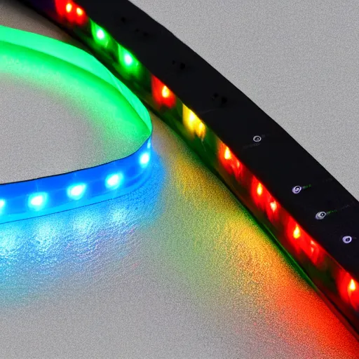 Prompt: cob led strip lights, colorful, product render, 8 k, ledspace, ultraleds,