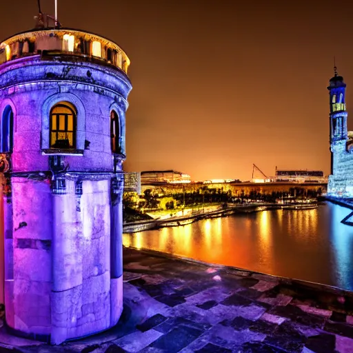 Image similar to cyberpunk torre del oro