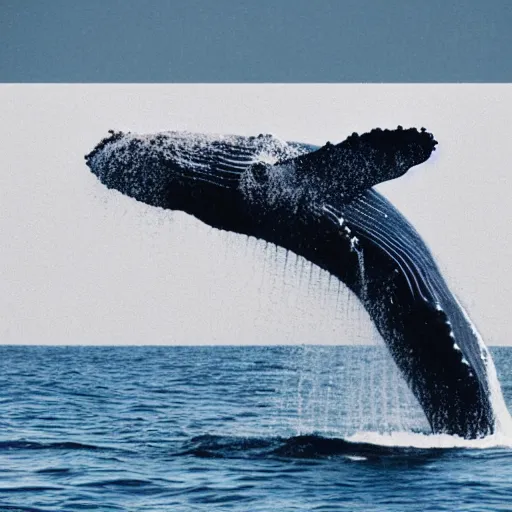 Image similar to a whale flying,