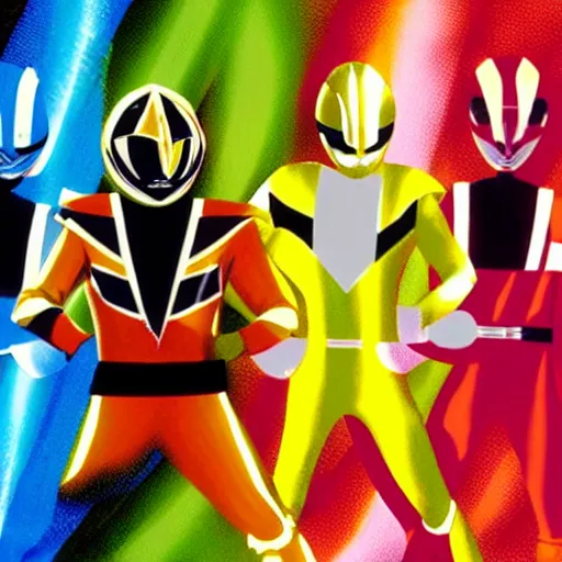 Prompt: The Mighty Morphin Power Rangers