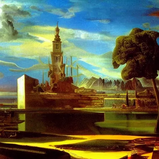 A city designed by Salvador Dali, painted by Albert | Stable Diffusion ...