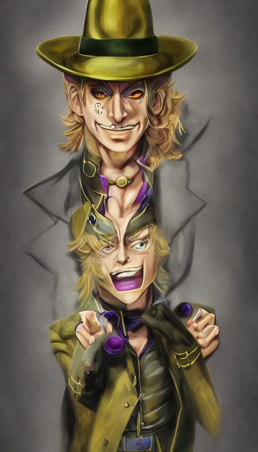 Image similar to gyro zeppeli, jojo's bizarre adventure, official art, character concept, digital paintting, concept art, artstation, 4 k