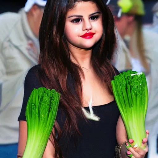 Image similar to selena gomez as celery