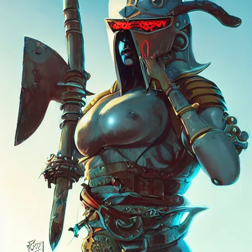 Image similar to cyberpunk viking helmet mask warrior goddess robot ninja fantasy, art gta 5 cover, official fanart behance hd artstation by jesper ejsing, by rhads, makoto shinkai and lois van baarle, ilya kuvshinov, ossdraws