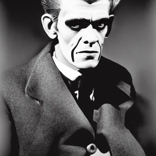 Prompt: portrait of a genetic combination of boris karloff and james dean, handsome frankenstein, cute frankenstein, beautiful frankenstein, smooth frankenstein, beatnik frankenstein, rebel frankenstein, color photography, full color photograph, dynamic lighting, very detailed - h 7 0 4