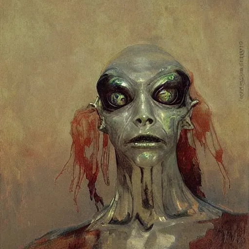 Image similar to alien by ilya repin