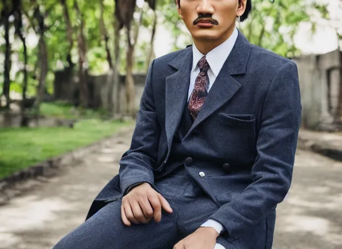 Prompt: outdoor portrait of jose rizal as a very very very extremely handsome!! young man in 2 0 2 2 wearing stylish modern clothes, photo taken in 2 0 2 2, 3 5 mm f 1. 4 digital photo, matte colors