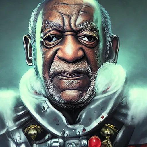 Prompt: Bill Cosby as the emperor of humanity from warhammer 40k, detailed face made by stanly artgerm lau, wlop, rossdraws, james jean, andrei riabovitchev ,marc simonetti