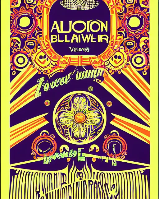 Image similar to avalon ballroom poster art by victor moscoso, hd vector art, award winning on behance