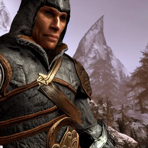 Prompt: Jerma Skyrim cover art, screenshot from Skyrim, Jerma985, gaming, detailed, 4K