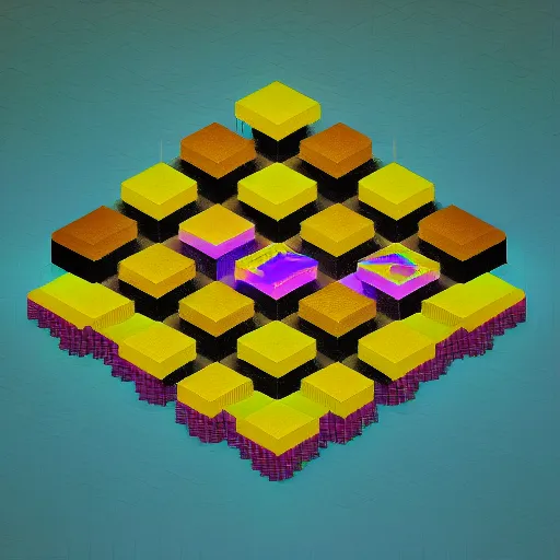 Prompt: human consciousness creating reality, made in hexels