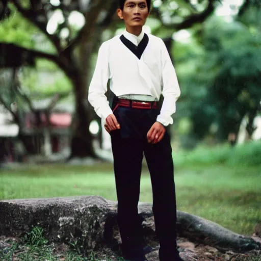 Image similar to outdoor portrait of jose rizal as a handsome young man in 2 0 2 0, 3 0 years old wearing stylish modern clothes, photo taken in 2 0 2 0, award winning photography, 3 5 mm f 1. 4 kodachrome