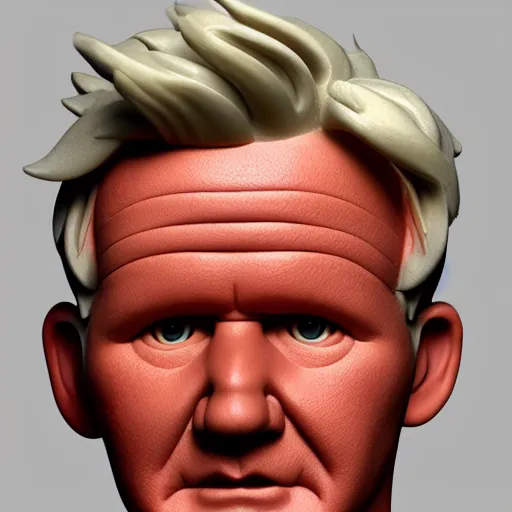 Image similar to plastic miniature figuring of gordon ramsay, blender, 8 k, trending on artstation, highly detailed