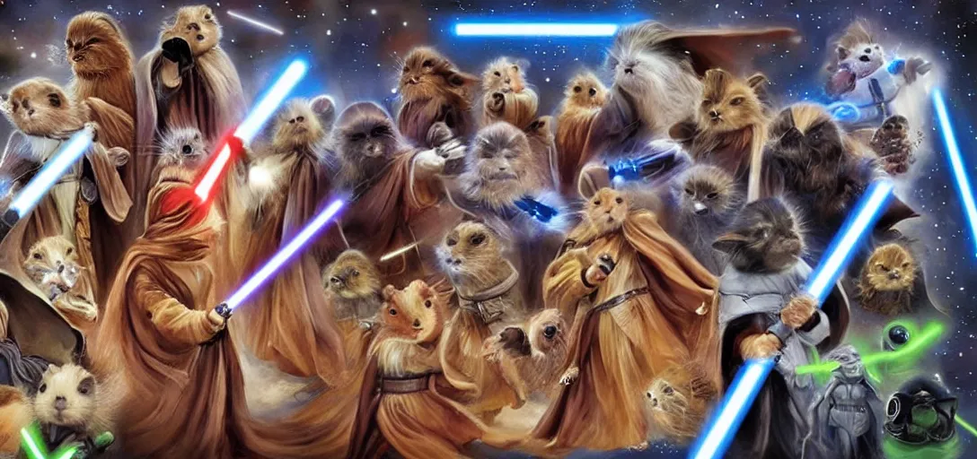 Image similar to Hamster star wars jedi knights and sith lords