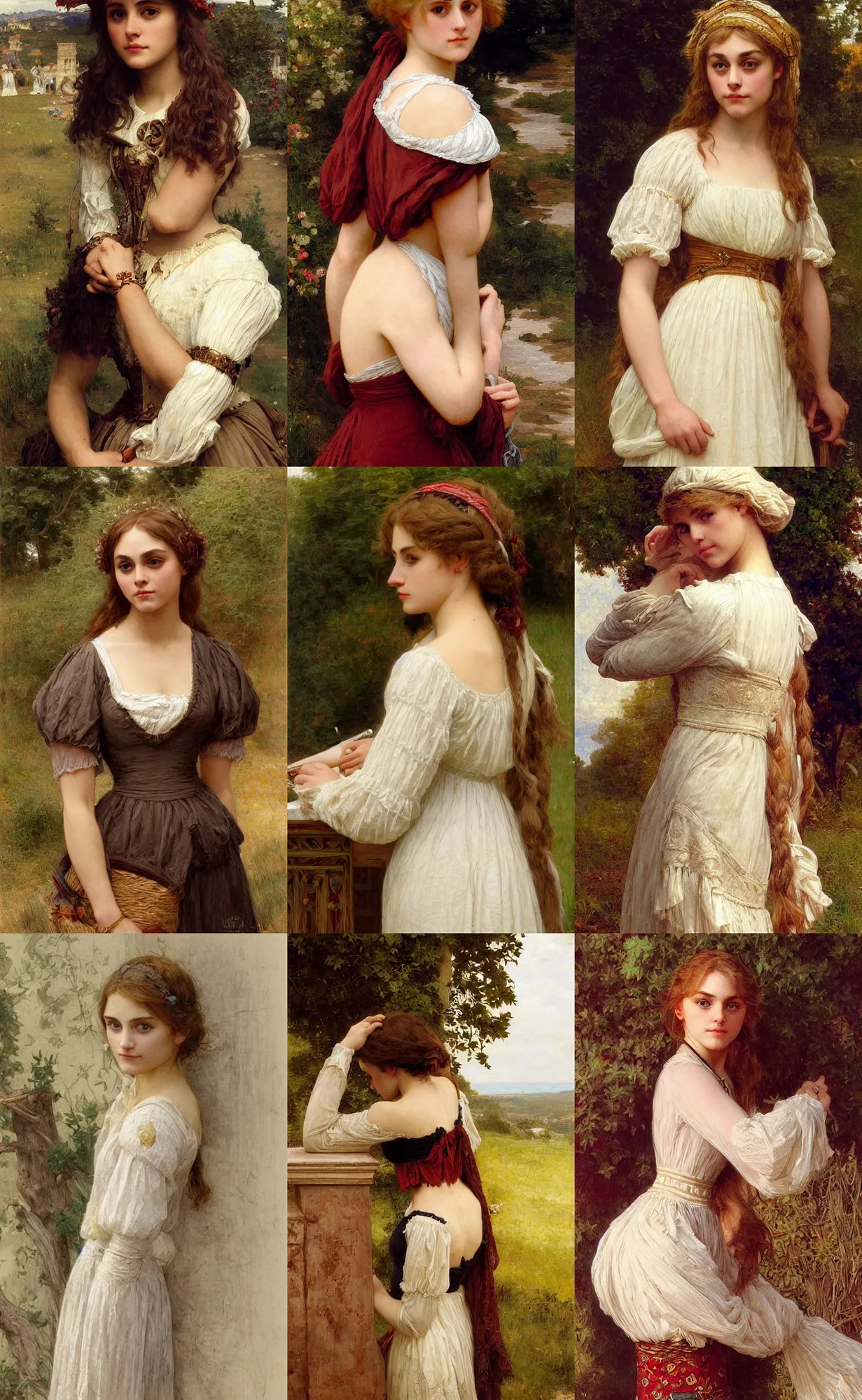 Prompt: annasophia robb, traditional corsican, intricate, highly detailed, artstation, illustration, millais, leighton, bouguereau