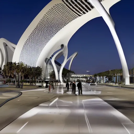 Prompt: LAX designed by Zaha Hadid