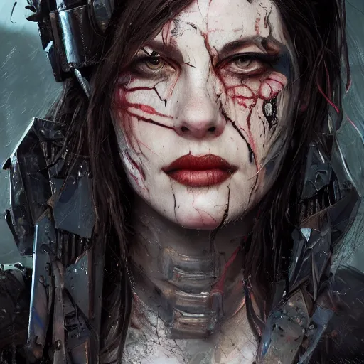 Image similar to liv tyler portrait, dystopia core, apocalyptic, armor, warrior, dramatic, sharp focus, fiction, neon, fantasy, hyper detailed, digital art, trending in artstation, cinematic lighting, studio quality, smooth render, unreal engine 5 rendered, octane rendered, art style and nixeu and wlop and krenz cushart