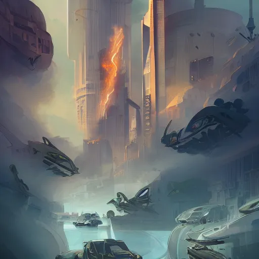 Image similar to gta : dubai, by peter mohrbacher