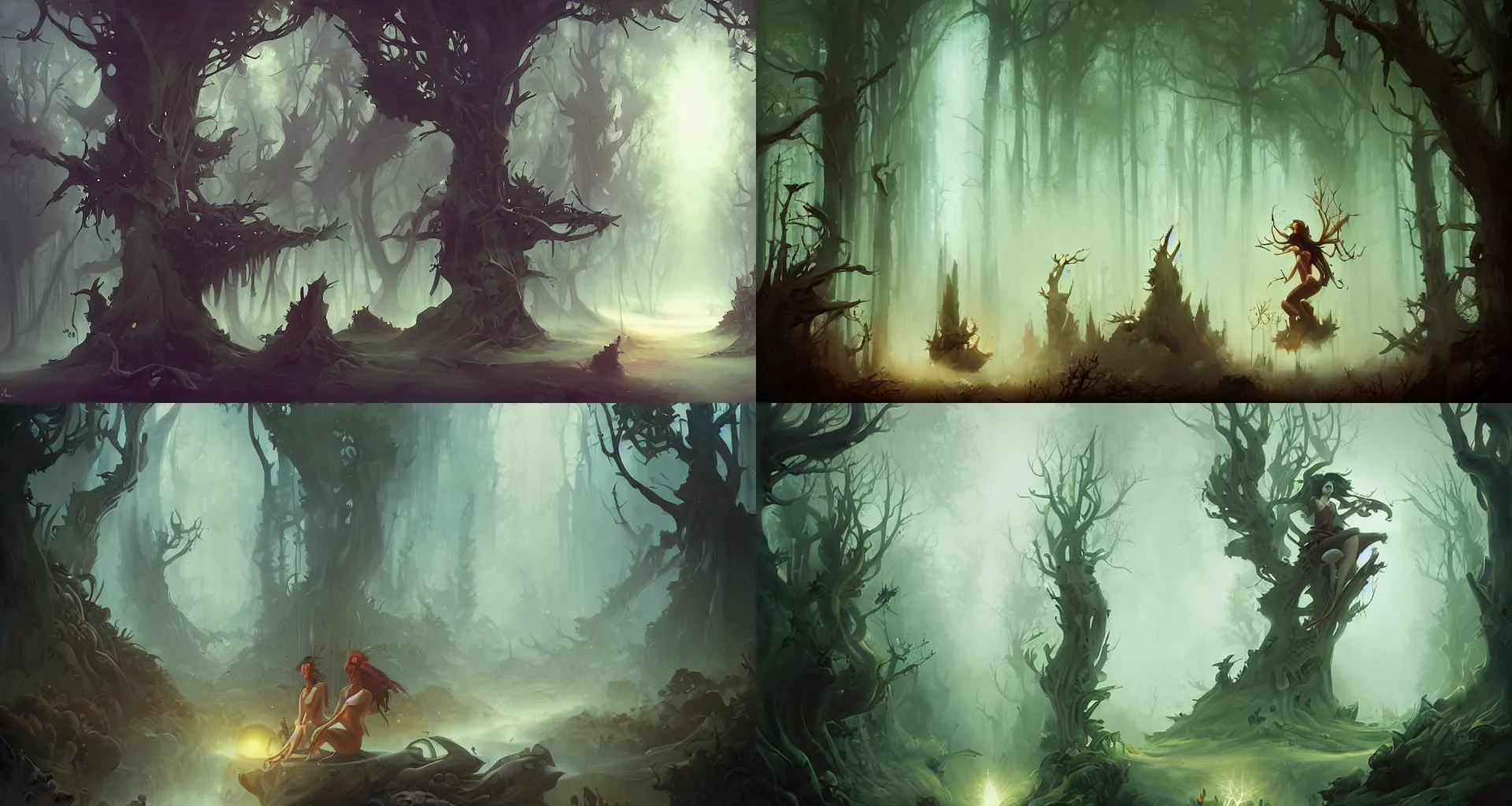 Prompt: forest, art by peter mohrbacher