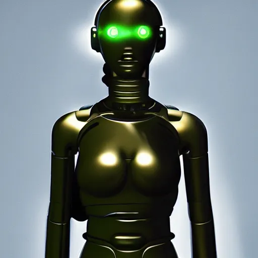 Image similar to portrait of female android, from a christopher nolan movie