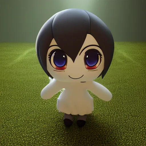 Image similar to cute fumo plush of a boy who is the prince of a small gothic castle, lens flare, vray