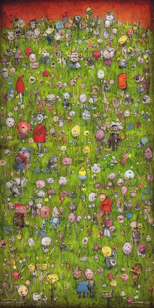 Image similar to a spring meadow scene by alexander jansson and where's waldo