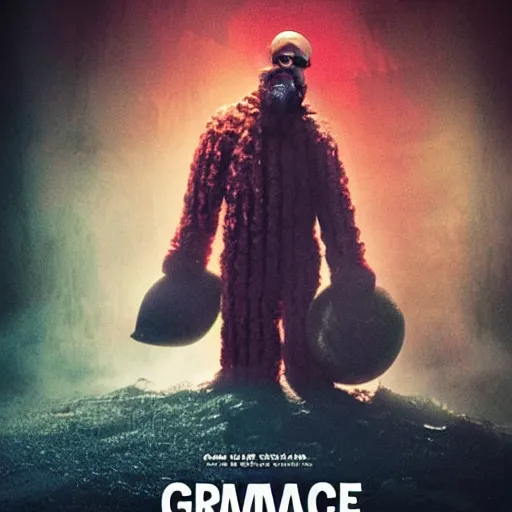 Image similar to Movie poster for the horror film “Grimace” (2023)