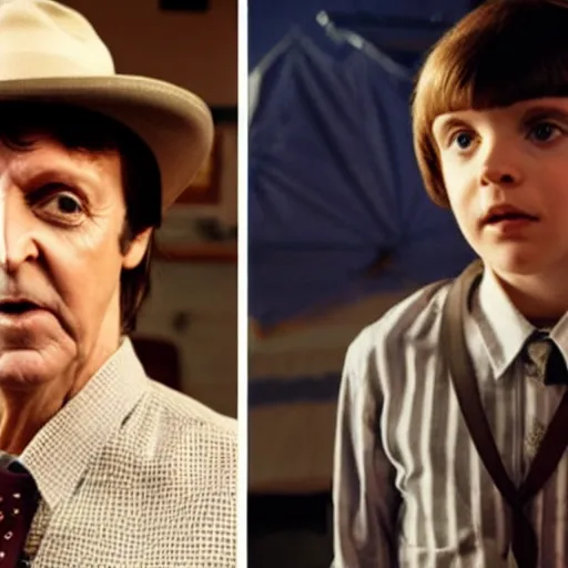 Image similar to Paul McCartney as Jim Hopper in Stranger Things