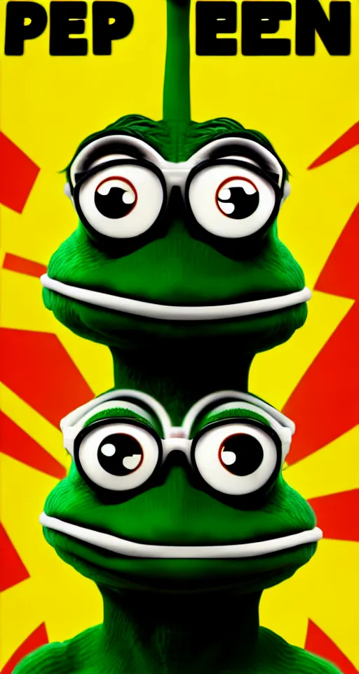 Image similar to pepe attack movie poster