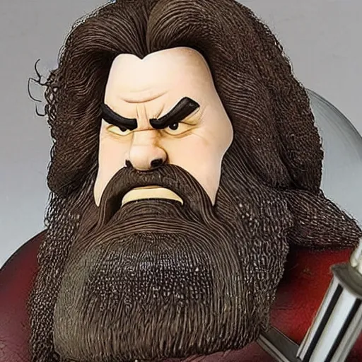 Image similar to gimli from the anime lord of the rings (1986), ringer hair, big beard, dwarf armor, battle axe, studio ghibli, very detailed, realistic