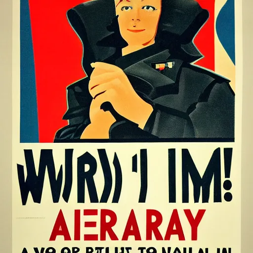 Image similar to a World War II propaganda poster for arch Linux