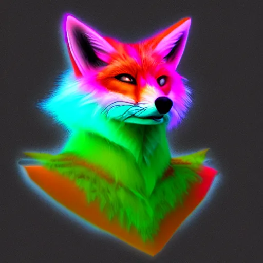 Prompt: digital lime fox, retrowave palette, digital world, highly detailed, electric breeze, anatomically correct vulpine, synth feel, fluffy face, ear floof, flowing fur, super realism, accurate animal imagery, 4 k digital art