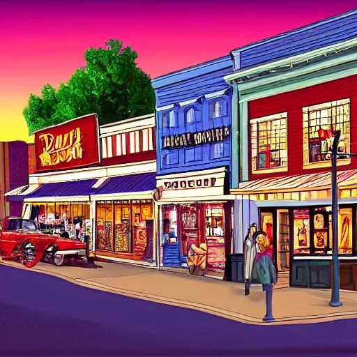 Image similar to Walton's five and dime, Bentonville Arkansas, digital art