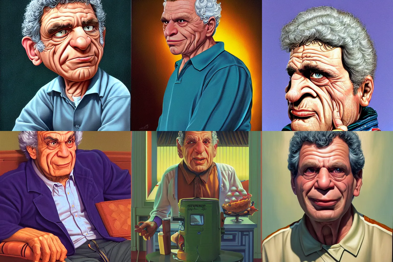 Prompt: Moe Szyslak by Greg Hildebrandt