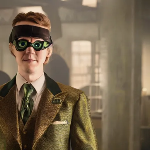 Image similar to film still of Paul Dano as Riddler in a new Batman movie