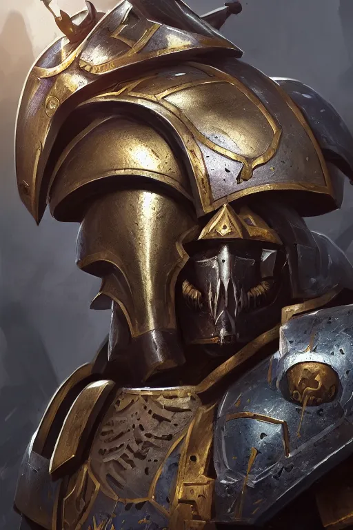 Image similar to armor portrait heros warhammer 4 0 k horus heresy fanart - the primarchs emperor by johannes helgeson animated with vfx concept artist & illustrator global illumination ray tracing hdr fanart arstation zbrush central hardmesh 8 k octane renderer comics stylized