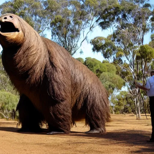 Image similar to a giant ground sloth in australia