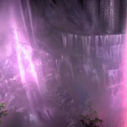 Prompt: Alldimensional Multiverse 4k have never beheld element, which is waterfall on the campaign is to shot, volumetric lighting himself As if beautiful, playful smile, SCP-4246-1 Type B WLOP by Yaoy of several agents Diya